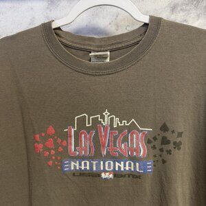 USA BMX Las Vegas Nationals T Shirt Mens 2XL Gray Short Sleeve Y2K